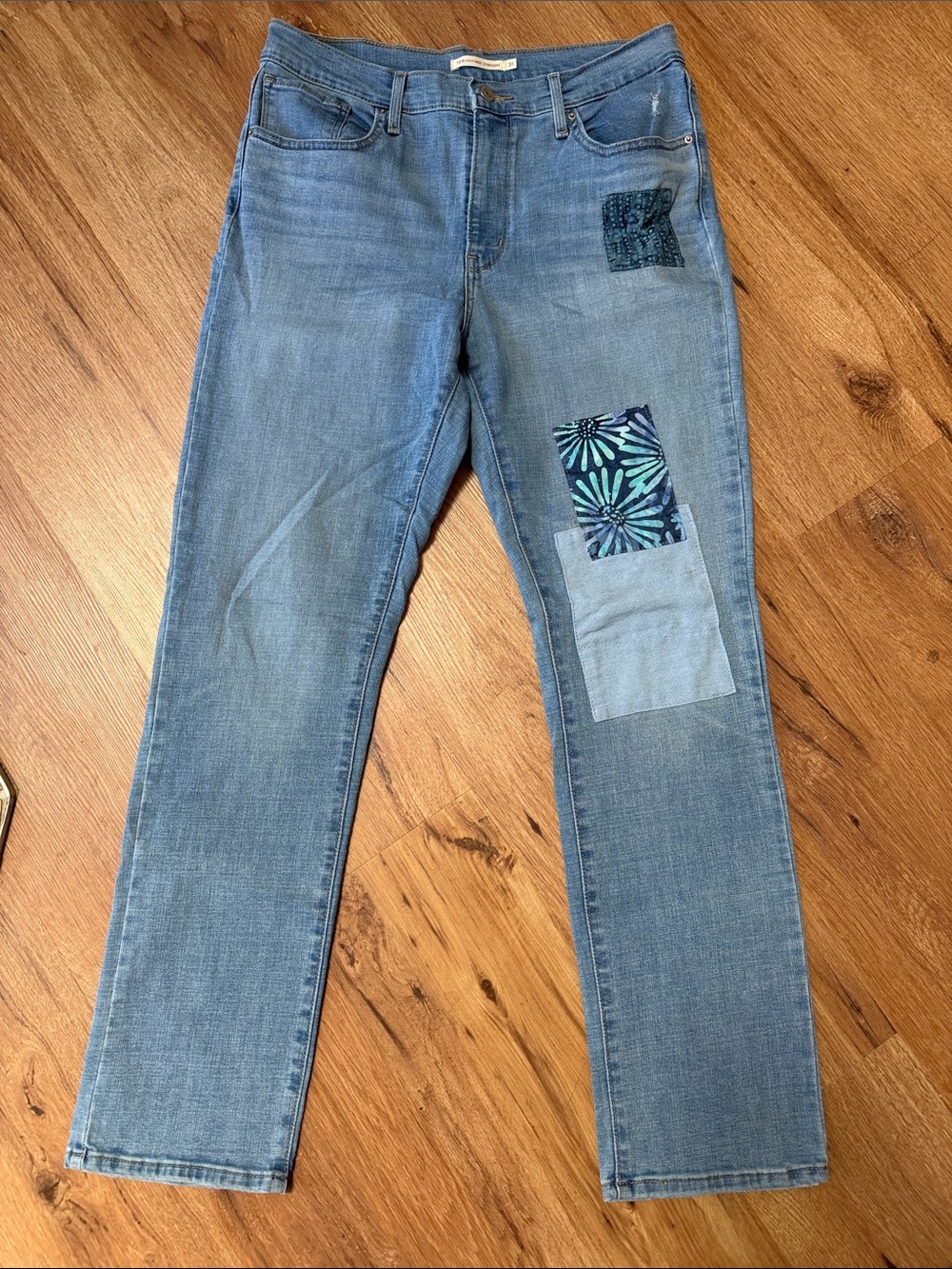 Levi's Light Blue High Rise Straight Jeans, 31” waist
